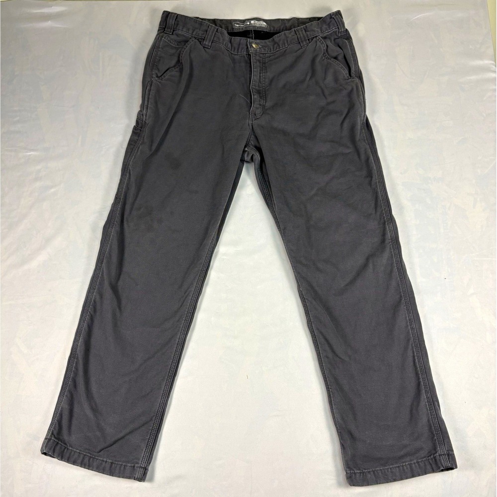 Carhartt Relaxed Fit Fleece Lined Winter Canvas Work Pants Mens 38x30 Gray